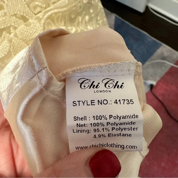 New ModCloth Chi Chi London Champagne Lace Dress Size 4 NWT Vintage‎ Inspired - Picture 3 of 14